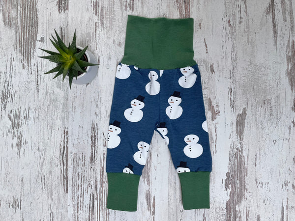 Lounge Pants Schneemänner blau Gr. 50-92